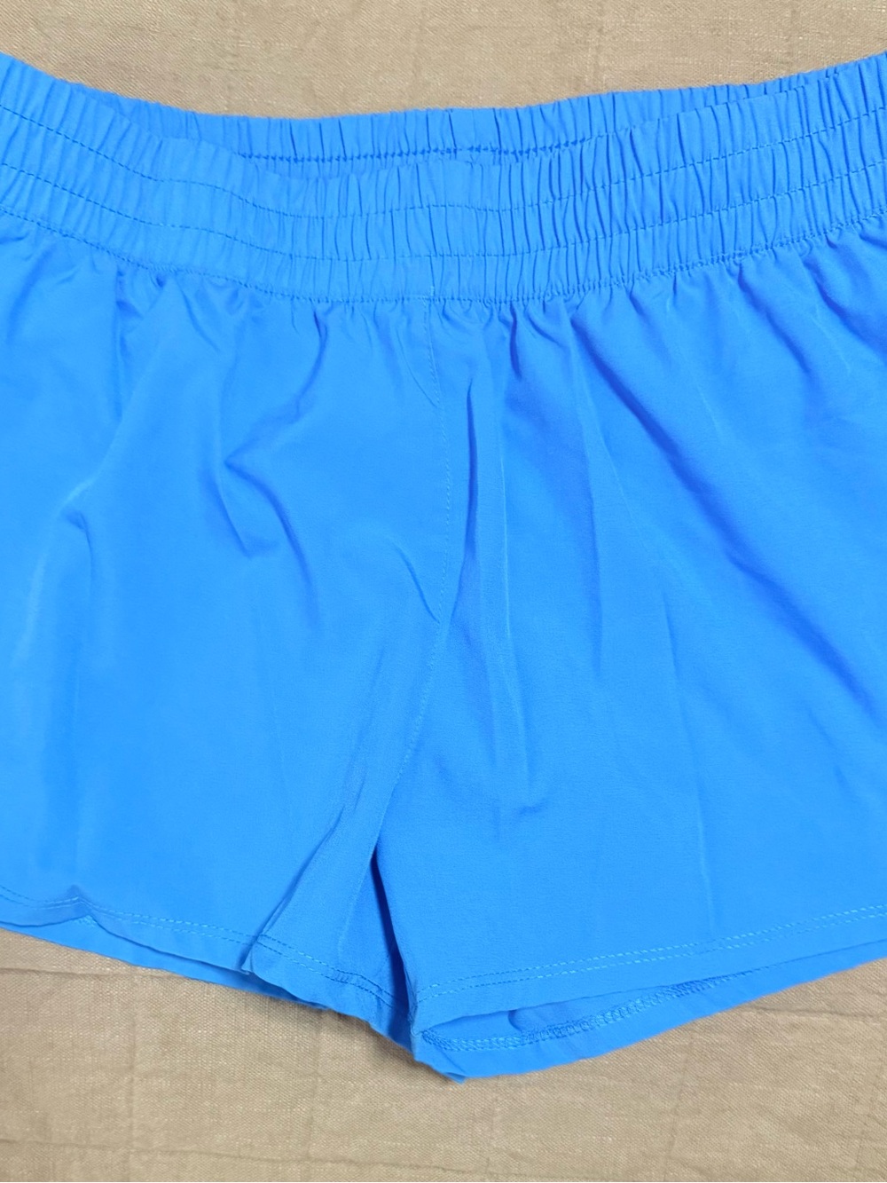 Asics Women’s Sky Blue Athletic Shorts with Elastic Waist